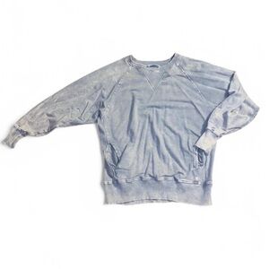 Grey acid wash sweatshirt with pockets